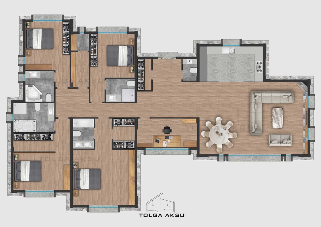 Bodrum mimari render 3D modelleme, iç ve dış mekan görselleştirme, sanal turlar ve animasyon çözümleri, fotogerçekçi detaylarla sunmanıza